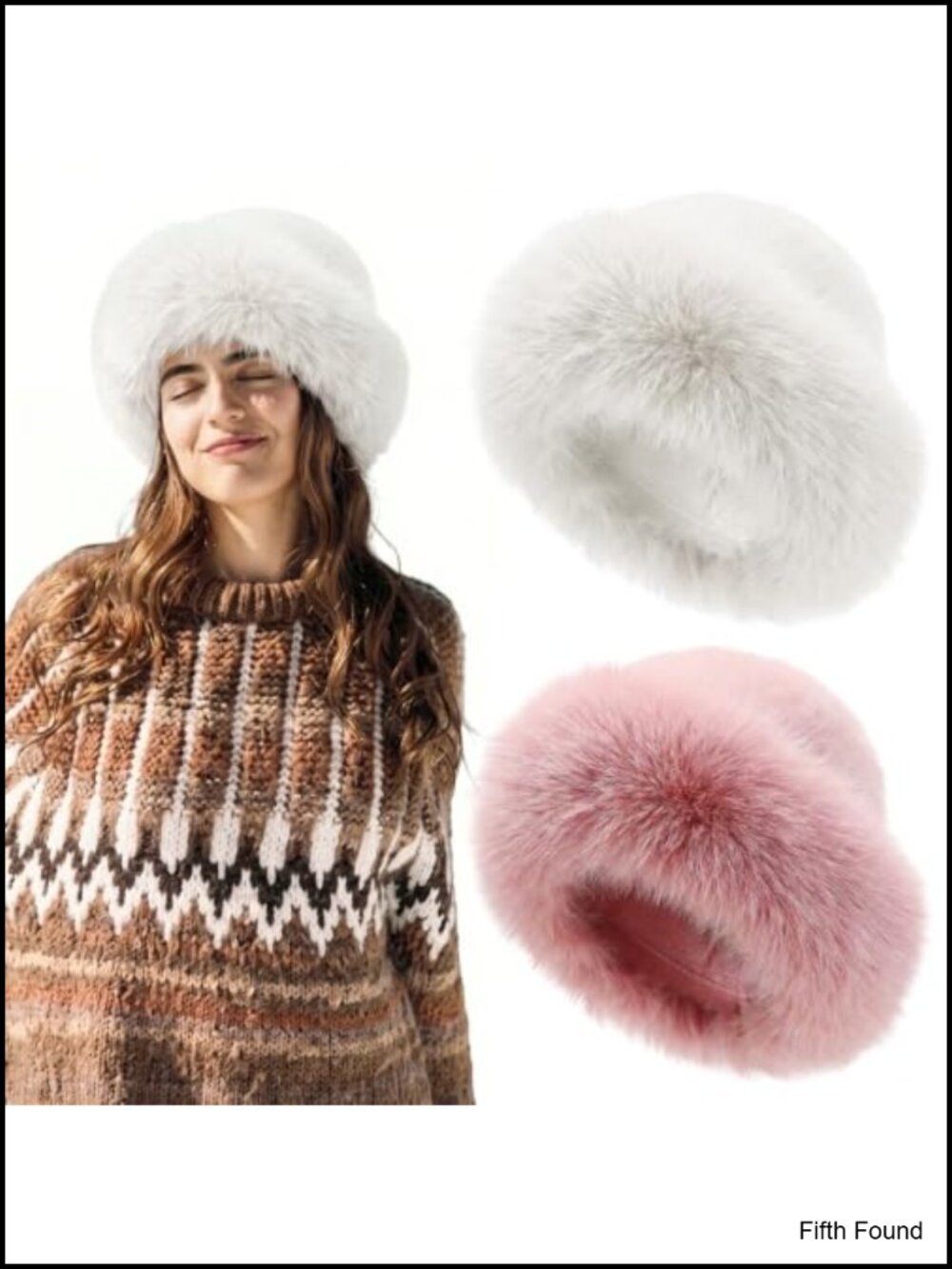 Faux Fur Bucket Hat Winter Ear Covering Warm Women's